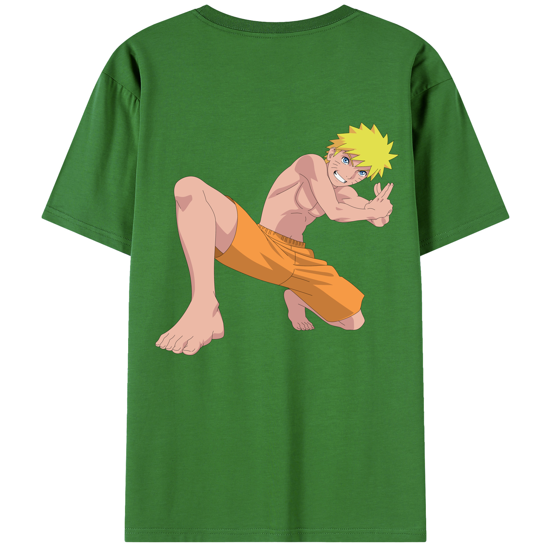（画像用） NARUTO -ナルト- うずまき ナルト Uzumaki Naruto レディース半袖Tシャツ(バックプリント)
